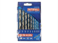 Faithfull Professional HSS Jobber Drill Bit Set, 10 Piece (1 - 10mm)
