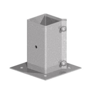 FENCEMATE® Galvanised Swift Clamp Bolt Down Support 75x75