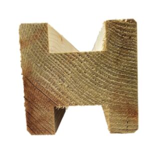 Sawn Carcassing 100x100 Planed (95x95mm) Intermediate Post Celcure Treated - 70% PEFC Certified
