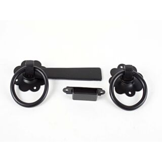 Black Ring Gate Latch 177mm