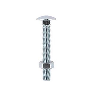 Cup Square Hex Bolt & Nut BZP M8x75mm (Pack of 10)