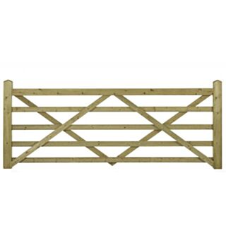 Forester 12ft 5 Bar Universal Hanging Gate (Treated Softwood) (3.66m)