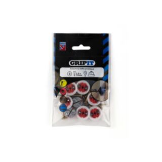GripIt Plasterboard Fixings Pack of 8 at 18mm (screw 5 x 30mm) (Red)