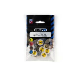 GripIt Plasterboard Fixings Pack of 8 at 15mm (screw 4 x 25mm) (Yellow)