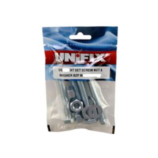 UB3357 Screw Nut & Washer BZP- M12 x 100 (4)