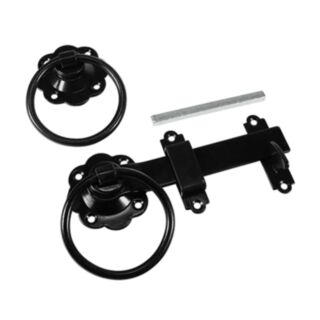 RGL6BB Black Ring Gate Latch 150mm