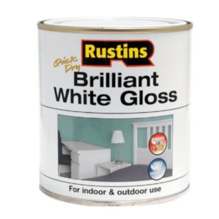 Quick Drying White Gloss 250ml (Rustins)
