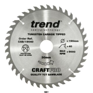 CSB/19024 TREND CRAFT SAW BLADE 190MM X 24T X 30MM