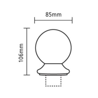 White Oak Ball Newel Cap 90mm