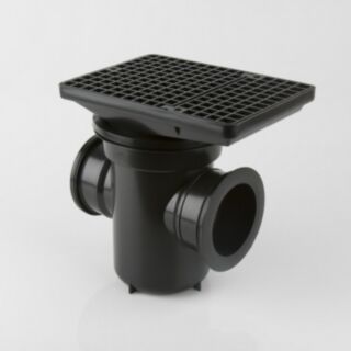Back Inlet Roddable Gully 90 Deg. Outlet (Rectangular Grid) 110mm Underground