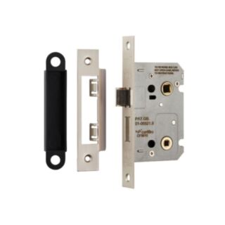 Easi-T  Residential Bathroom Lock (Satin Nickel Square forends) (EN12209)