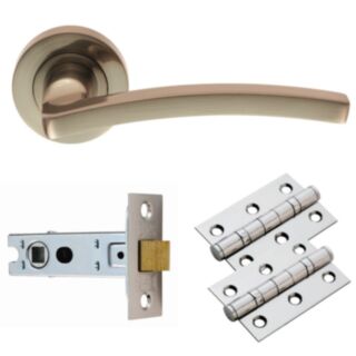 Tavira Door Latch Pack (Satin Nickel finish)