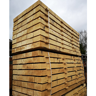 Premium French Oak Sleeper 2400x200x100mm New. (Sizes May Vary) THESE ARE GARDENING GRADE ONLY (GREEN OAK)  70% PEFC Certified