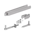 24"  Gate Hinge Set with Hook to Drive & Hook to Bolt Galvanised (PrePacked)