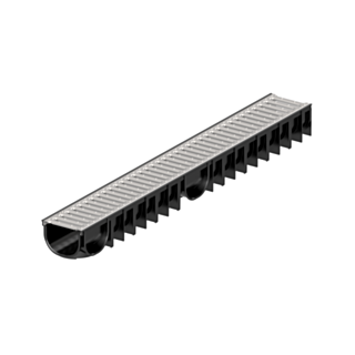 Aco Easyline Drainage 70mmx100mm x 1000mm - Galv Grate (108)