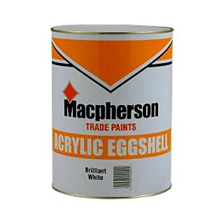 Macpherson Brilliant White Acrylic Eggshell 1 litre