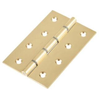Brass Polished Double Steel Washered Hinge 100 x 67mm  (DSW) To be sold as each BB854