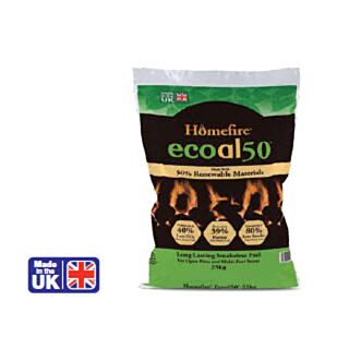 CPL Homefire Ecoal50 Smokeless Coal 25kg Bag (HETAS approved)
