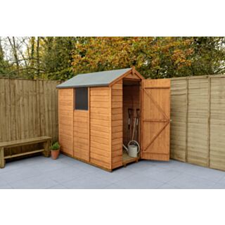 Forest Shiplap Dip Treated 6×4 Apex Shed (194.2cm(h) x 133.8cm(w) x 189.4cm(d)) HOME INSTALLED